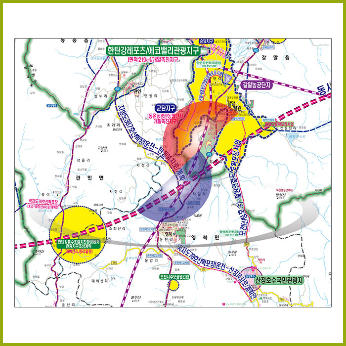 포천시 개발계획도[ 롤스크린 / 大 ]
