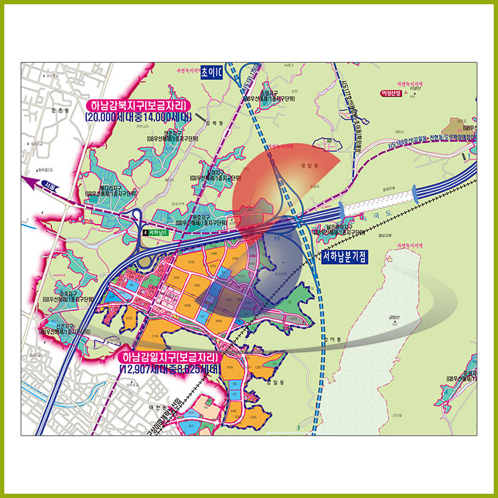 하남시 개발계획도 [양면코팅 종이]