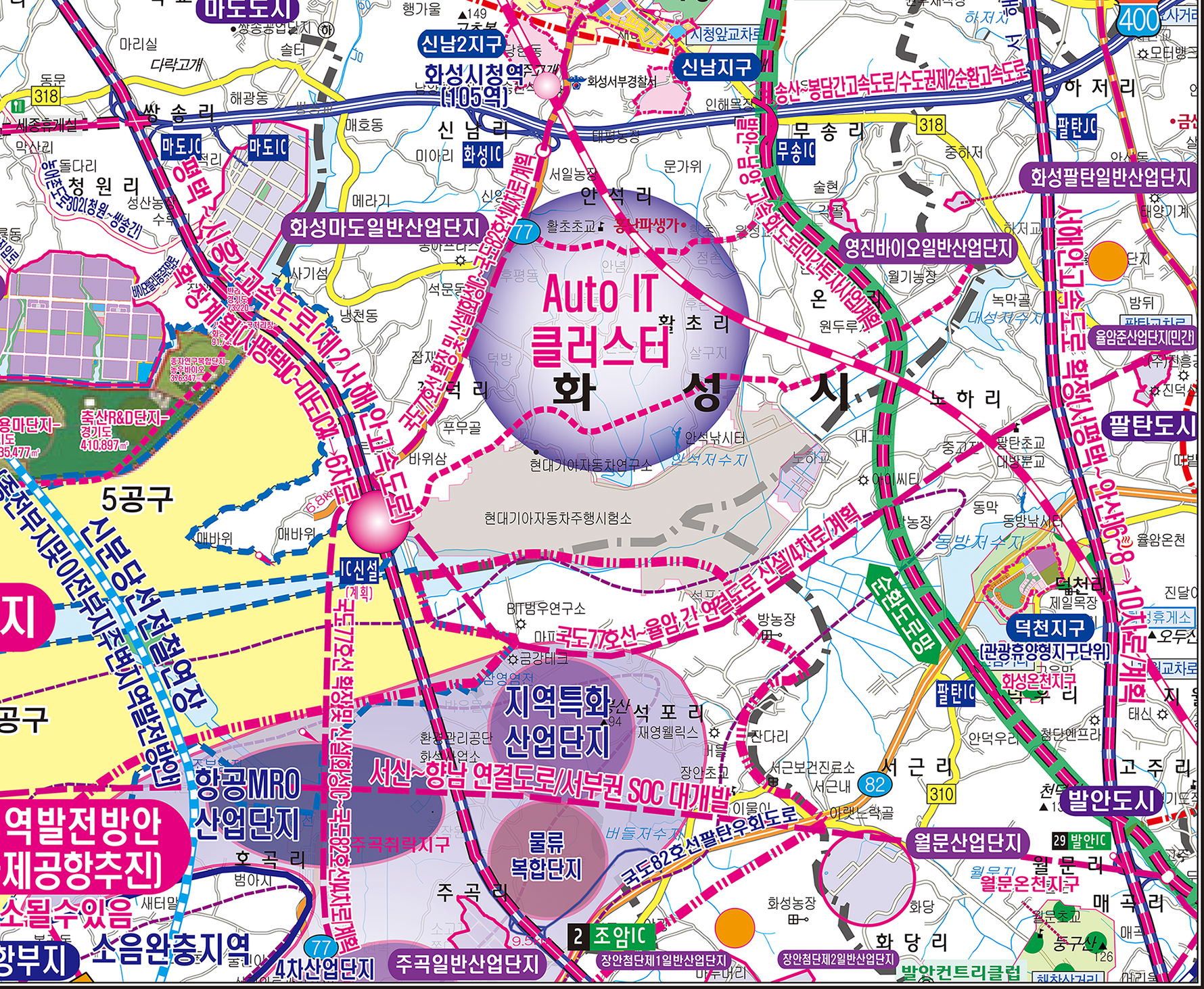 2040송산그린시티 개발계획도 [ 롤스크린 / 大 ]
