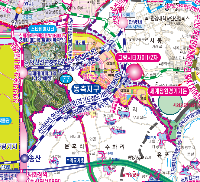 2040화성권 개발계획도 [ 족자 ]