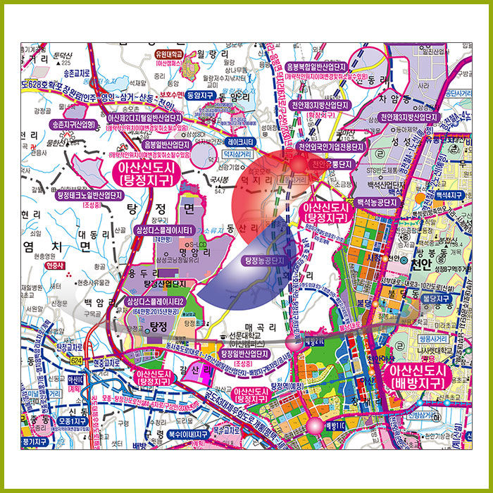 천안아산  개발계획도 [ 롤스크린 / 大 ]