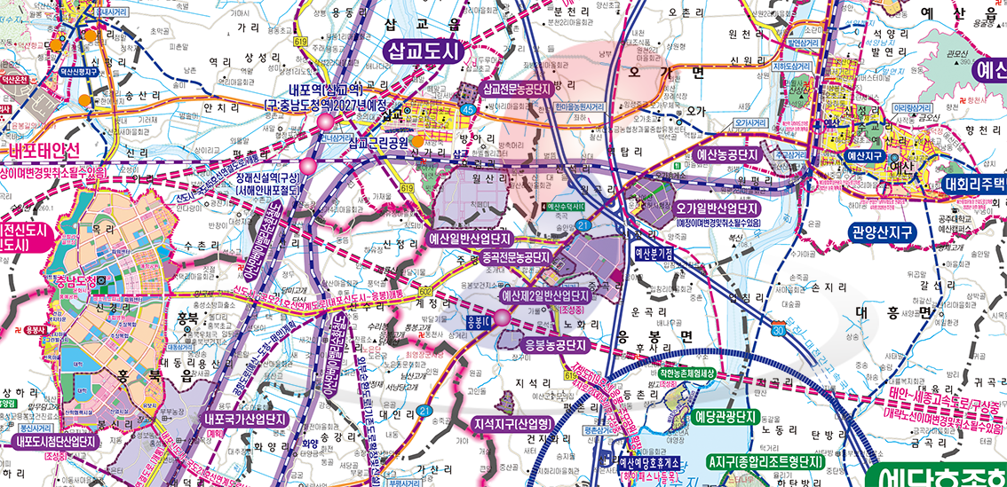 2040예산홍성 개발계획도 [양면코팅 종이]