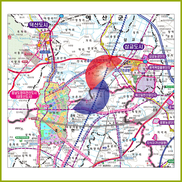 홍성예산 개발계획도 [양면코팅 종이]