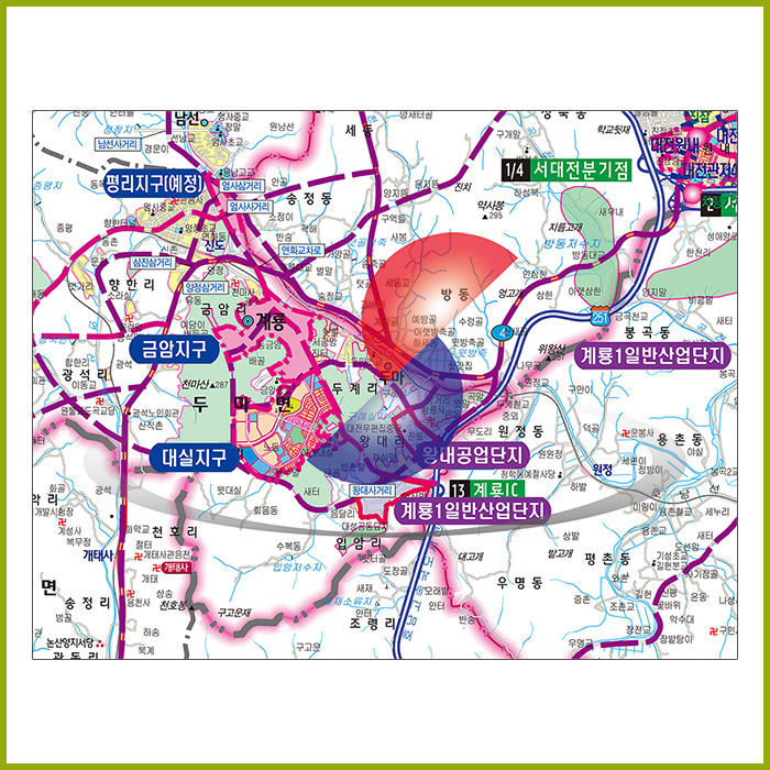 계룡논산 개발계획도 [양면코팅 종이]