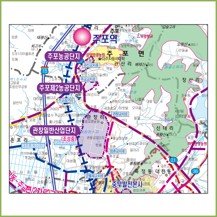 보령시 개발계획도 [ 족자 ]