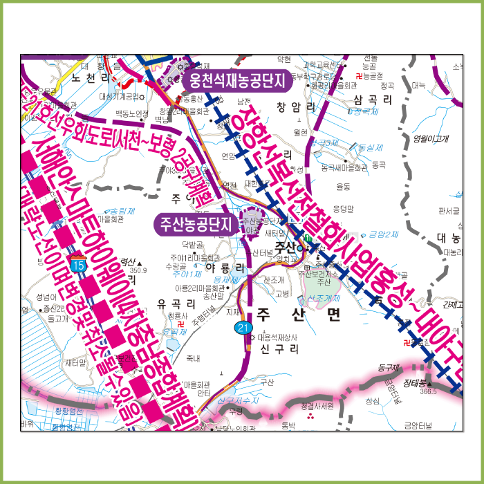 보령시 개발계획도 [ 족자 ]