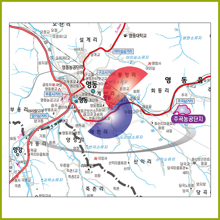 영동군 개발계획도 [양면코팅 종이]