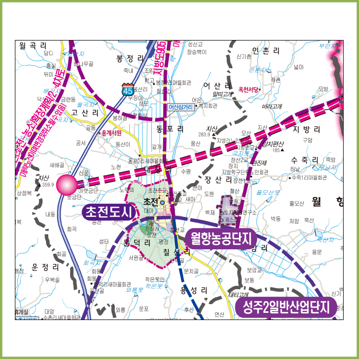 성주군 개발계획도 [양면코팅 종이]
