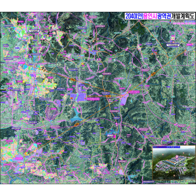 용인시광역권개발계획구상도 [롤스크린] 300cm×264cm