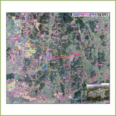 용인시광역권개발계획구상도 [롤스크린] 300cm×264cm